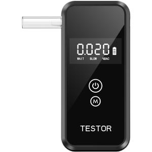 Breathalyzer, Advanced High-Accuracy Personal Breathalyzers for Alcohol, Portable Handheld Digital Alcohol Breathalyzer Tester with 8 Reusable Mouthpieces for Home & Travel Use