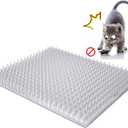 8 Pack Cat Deterrent Outdoor/Indoor Scat Mat, Pet Deterrent Training Mats, Keep Cats/Dogs Away Plastic Mats with Spikes, 12 Sq.ft, 16 x 13 Inches