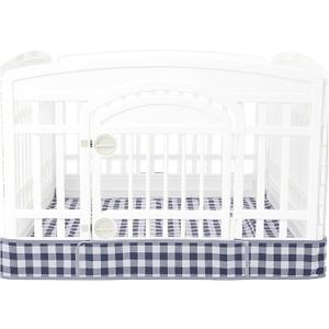 Dog Playpen Bottom Pad Fits for 36 Inch 4 Panels Exercise Pet Playpen, Dog Crate Pad Puppy, Hoop and Loop Design (Note: Playpen Not Included). (BlackCheckered)
