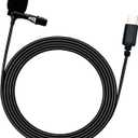 USB-C Lavalier Microphone - Omnidirectional Condenser Lapel Mic for iPhone 15/16, Android, PC, Mac, YouTube, ASMR, Vlogging - Plug & Play with Windscreen (118 inch)