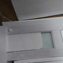 SMARTSTANDARD 56in x 84in Bifold Barn Door, Frosted Glass Barn Door with Hardware Kit Included, Pre-Drilled Holes Easy Assembly -Solid Barn Doors Slab Covered with Water-Proof PVC Surface, White