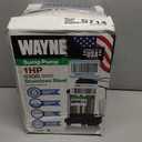 WAYNE CDU1000 1 HP Submersible Sump Pump Cast Iron & Stainless Steel, Integrated Vertical Float Switch, 6,100 GPH, Assembled in USA