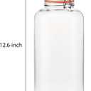 2.5Gallon Glass Storage Jars with Lids, Wide Mouth Large Flour Containers for Pantry Storage, Fermenting & Food Organization, Pack of 1