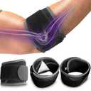Tennis Elbow Brace for Men & Women | Compression Support Golfers Elbow Brace for Tendonitis, Arthritis, Bursitis, Cubital Tunnel | Adjustable Strap Sleeve for Pain Relief & Recovery – Large
