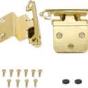 goldenwarm Kitchen Cabinet Hinges 3/8" Inset Door Hinges -SCH38BB Stainless Steel Hinges Cabinet Door Hardware Bathroom Cabinet Hardware 25 Pairs