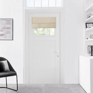WdFour Soft Blackout Silk Look Satin Door Panels, Elegance French Door Curtains for Privacy, Easy Installed, Room Darkening (24W x 18L, 1 Panel, Beige)