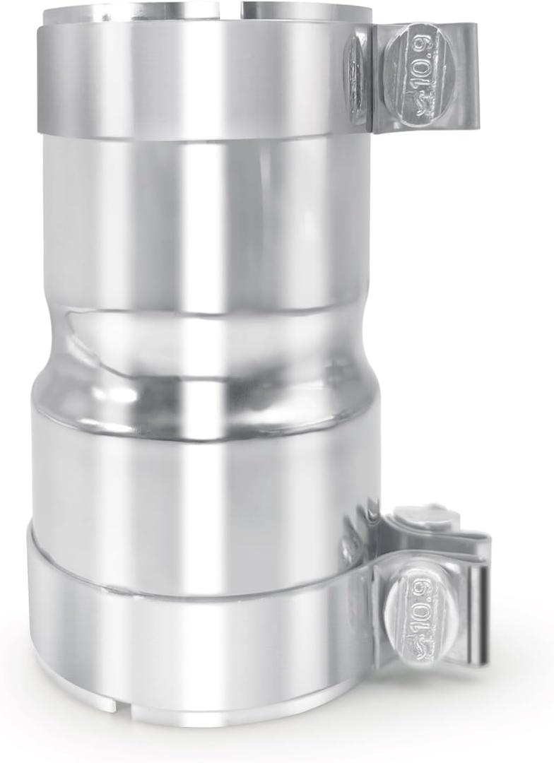 Stainless Steel 2.75 to 3 Inch Exhaust Adapter, 2.75" ID to 3" ID Exhaust Reducer Connector Pipe with Clamp