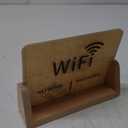 FIREFLYWEB Wifi password signs creative vertical desktop American modern Simplicity, Wifi signs for home decor Classic Custom Design (Wood Base)