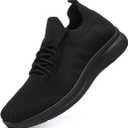 Bernal Sneakers for Women Walking Shoes Non Slip Lightweight Casual Breathable Tennis Shoes Work Shopping Travel (8, Black)