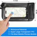 WOTOW Bike Waterproof Handlebar Bag, Bicycle Front Basket Pack with Touch Screen Phone Holder, Reflective Storage Pouch 3L for Men Women Kids Outdoor Road MTB Cycling