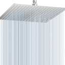 16 inch Large Rain Shower Head Ceiling Mounted - All Metal 304 Stainless Steel, Full Body Rainfall Shower with 324 Silicone Nozzles - Waterfall Bathroom Square Showerheads, Chrome Polished