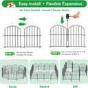 30 Pack Decorative Garden Fence Panels, 17in(H) x 31.5ft(L), Rustproof Metal No Dig Fence, Animal Barrier for Dogs & Rabbits, Anti Digging Fencing for Flower Bed Edging, Yard, Patio & Outdoor