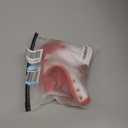 Luckydora Women's Thong Bikini Set Goth Two Piece Swimsuit Grommet Eyelet Bathing Suit Metal Pendant Red X-Small