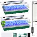 120 Cells Seed Starter Tray with Grow Light, Smart Timer Seedling Starter Kit with Humidtiy Dome, 3/6/12H TimerGermination Kit For all plants including cucumbers, tomatoes etc.Plant Seed2Pack