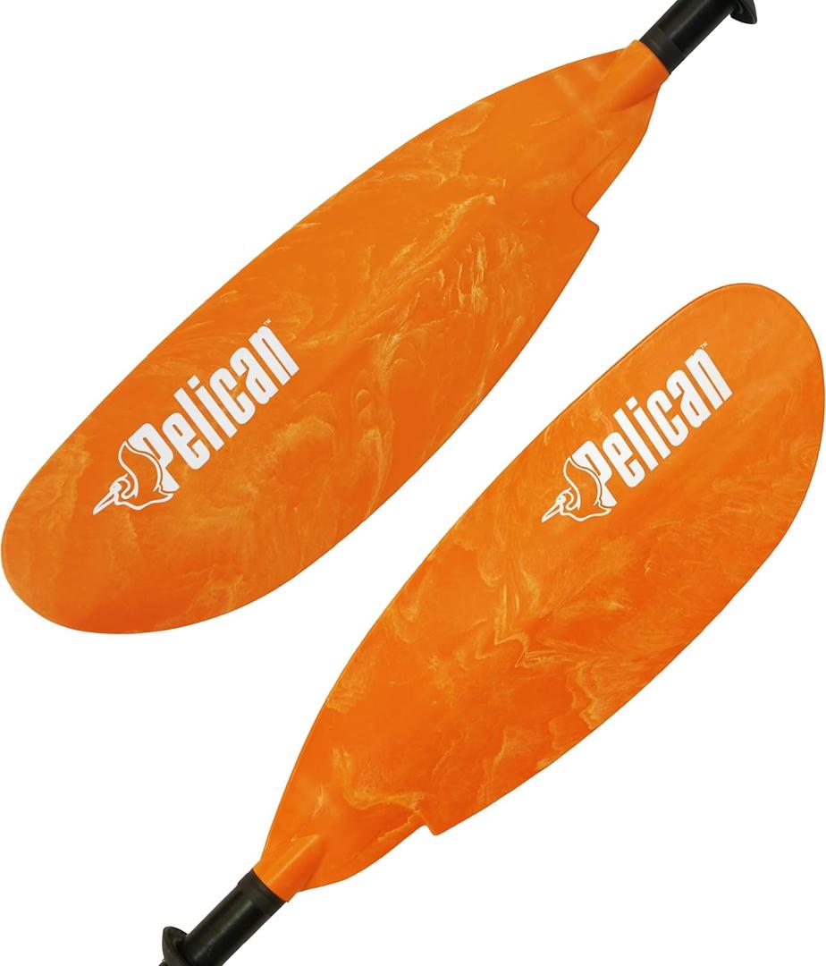 Pelican - Poseidon Paddle - Aluminum Shaft with Reinforced Fiberglass Blades - Lightweight, Adjustable Kayaks Paddles - Perfect for Kayaking Boating (90.5 in - 229.87 cm, Orange)