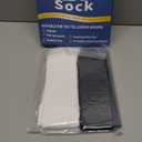 2 Pairs Wide Diabetic Socks for Men Women Plus Size,Lymphedema Socks,Socks for Swollen Feet & Ankles,Edema Socks,Loose Fit Socks,Non-Binding Socks,Bariatric Socks,Hospital Cast Socks -1 Pairs Black + 1 Pairs White