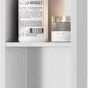 Stainless Steel Shower Niche 24" X 8", No Tile Needed Wall Niche Double Shelves, Recessed Niche Shower for Bathroom Storage, Brushed Nickel