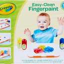 Crayola Mess Free Finger Painting Station  Washable Finger Paint for Toddlers, Spring Arts & Crafts Set, Sensory Activity, Travel Toy, Ages 1+