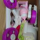 G.C Cat Toys for Kids Girls, Electronic Interactive Stuffed Cat Walk Meow and Wag Tail with Stroller Pet Care Accessories Toys Pretend Play Birthday Gifts for Toddlers Girls 3 4 5 6 7 8 Year Old