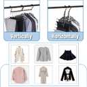 Mr. Pen- Space Saving Hangers for Clothes, 16 pcs, Black, Plastic Multi Clothes Hangers Space Saving, 5 Slots, 360 Rotating Hooks