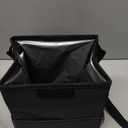 Car Garbage can with lid Leak Proof Vehicle Trash Can 3 Storage Pockets Hanging Waterproof car Trash Bag for SUV Black