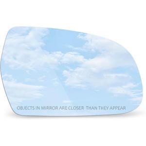 TOEMIRR Mirror Glass Passenger Right Side fit for 2011-2013 Audi A3 Quattro 2010-2016 A4 2010-2017 A5 2013-2015 IR S5 2010-2016 S4 2011-2017 S5 with Adhesive Convex No Backing Plate
