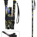 Walking Cane LIXIANG Cane for Man/Woman | Mobility & Daily Living Aids | 5-Level Height Adjustable Walking Stick | Comfortable Plastic T-Handle Portable Walking Stick Folding Cane