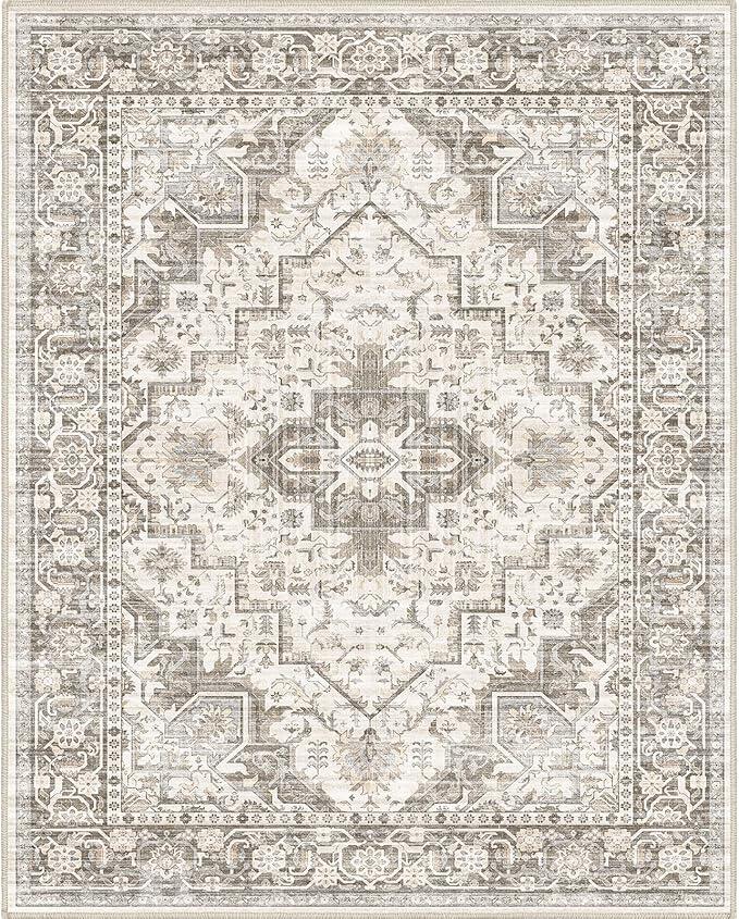 Washable Area Rugs 8x10, 8x10 Area Rugs for Living Room, Non Slip Rug Low Pile Area Rug for Living Room Dining Room Bedroom
 Size 8x10