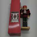 Joliyoou 14 Inch Christmas Nutcracker Figures, Wooden Nutcracker King with Scepter Ornaments, Large Xmas Nutcracker Tabletop Centerpieces Festival Shelves Decorations