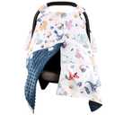 Baby Car Seat Cover for Boy, Minky Warm Winter Car Seat Covers for Babies, Peekaboo Opening Infant Car Seat Cover, Nursing Cover Carseat Canopy, Cute Dinosaur