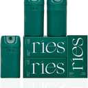 RIES Starter Set Toiletry Travel Bottles Set of 3 (1.7oz) Airless Pump Containers for Shampoo, Conditioner, Body, Face Leak-Proof, TSA-Approved, Dishwasher Safe- (Escapade Green)