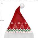 Santa Hat for Adults, Unisex Women Men Velvet Comfort Red Christmas Santa Claus Hats for Xmas Eve New Year Holiday Party Supplies