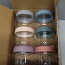 NETANY 6pack 8oz Glass jars with Airtight Lids, Overnight Oats Containers with Lids, Wide mouth Mason Salad jars, Glass Food Storage Containers for Snacks Yogurt Spice Sugar