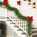 Christmas Garland Norfolk Pine Garlands Artificial Greenery Garland for Mantle Table Fireplace Stairs Christmas Decor Garland Windows Porches Holiday Garlands Indoor Outdoor Decoration (9FT)