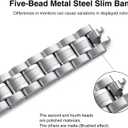 STIROLL Thin Replacement Band Compatible for Apple Watch 38mm 40mm 41mm 42mm(Series 11 10), Stainless Steel Metal Wristband Women Men for iWatch Ultra SE Series 9 8 7 6 5 4 3 2 1, Silver