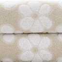 Pidada Hand Towels Set of 2 Floral Pattern 100% Cotton Soft Absorbent Decorative Towel for Bathroom 13.4 x 29.5 Inch (Brown)