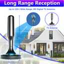 HIDB TV Antenna for Smart TV Indoor, Digital Indoor TV Antenna for Local Channels with Strong Magnetic Base, Easy Installation, Long Range Reception, 4K HD 1080P, 10ft Cables