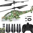 SNMUMU New Apache RC Helicopter - 2.4GHz Remote Control Helicopter with Altitude Hold, LED Lights, 2 Speed Modes, One Key Takeoff/Landing, Best Gifts for Kids 6 Years + & Adults (Camouflage)