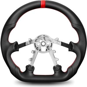 Steering Wheel for Chevy Corvette C5 1997-2004 Full Nappa Perforated Leather D-shaped Flat-bottom Hand-Stitched for Corvette C5 Z06 Steering Wheel Replacement for C5 All Trims Levels