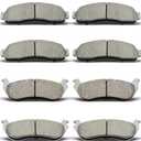 8PCS Front Rear Ceramic Brake Pads Replacement Kit Fits 2002-2005 For Ford Explorer, 2002-2005 For Mercury Mountaineer (D833 D881)