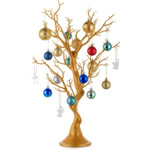 Nuptio Gold Christmas Tree Branch Artificial 22.8 inch Tall Manzanita Tree Centerpiece Wedding Centerpieces for Tables, Decorative Ornament Display Tree Branches for Decoration Weddings (1 Pc)