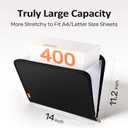 Sooez 13 Pocket Accordion File Organizer, Zipper Expanding File Folder Organizer, Reinforced Plastic Accordion Folder, A4 Letter Size, Portable Folders for Documents, Green