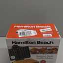 Hamilton Beach Belgian Mini Waffle Maker with Shade Control, Makes 2 at Once, Create Personalized Keto Chaffles and Hash Browns, PFAS-Free Non-Stick Plates, Compact Design, Stainless Steel 