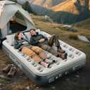 InnoTruth Queen Camping Air Mattress with Built-in Pump, 13" Raised Comfort, Ideal for Travel, Camping, Outdoor, Back to School Supplies, Durable Inflatable Bed for Home & Guests, Grey