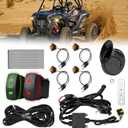 Pre-wired UTV Turn Signal Kit, Universal ATV Street Legal Kit with Horn/Hazard/Blinker Rocker Switch, Plug-and-play Design, Compatible with Polaris RZR/Ranger, Honda Pioneer/Talon, SXS, CFMOTO