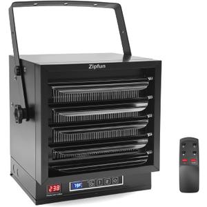 10000W Electric Garage Heater, 240v/60Hz Digital Fan-Forced Ceiling/Wall Mount Shop Heater with Remote and Timer, Workshop Space Heater, Thermostat Control, Overheat Protection