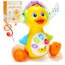 Tsomtto Baby Musical Light Up Duck Toy, Baby Toys 0-3-6-9-12 Months Dancing Crawling Tummy Time Toys, Newborn Infant Learning Toy Gifts for 0 3 4 5 6 7 8 Month Old Baby Boys Girls