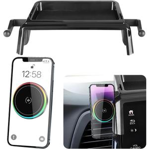 Car Magnetic Phone Mount for Honda Odyssey 2018 2019 2020 2021 2022 2023 2024 Auto Interior Accessories Best Cellphone Holder Fast 15W Wireless Charger Cell Phones Charging Screen Stand Cradle