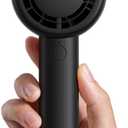 Aecooly Portable Handheld Turbo Fan [16H Max Cooling Time], 5 Speeds USB Rechargeable Mini Personal Battery Operated Small Pocket Cooling Fan GIfts for Women, Travel, Home, Office, Beach, Lash -Black