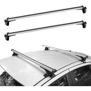 47.3" Universal Car Roof Rack, Adjustable Aluminum Roof Rack Cross Bars with 165LBS Loading Capacity for Most Vehicle Without Roof Side Rail